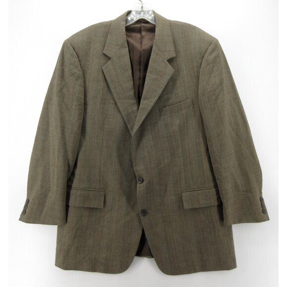 VINTAGE Ralph Lauren Polo Sport Coat 43 Wool Blazer Striped Jacket USA - Picture 1 of 15